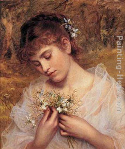 Love In a Mist painting - Sophie Gengembre Anderson Love In a Mist art painting
